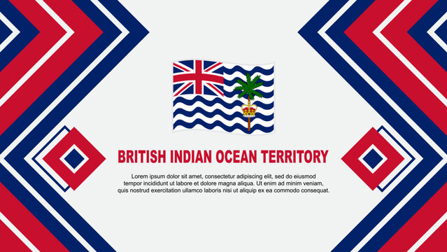 British Indian Ocean Territory Flag Abstract Background Design Template. Independence Day Banner Wallpaper Vector Illustration. Design