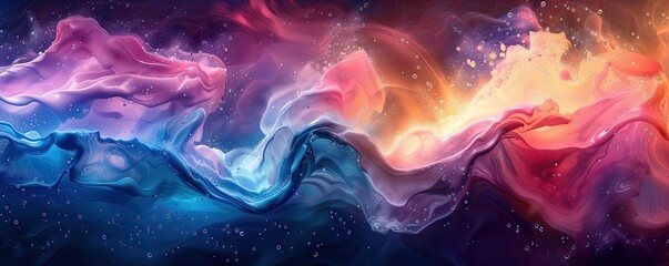 Fototapeta premium Dynamic Smoke and Light Abstract Design, pastel purple beige gradient