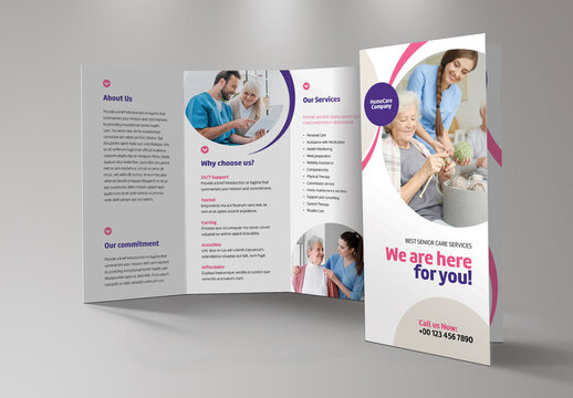 Medical Home Care Business Trifold Flyer Template