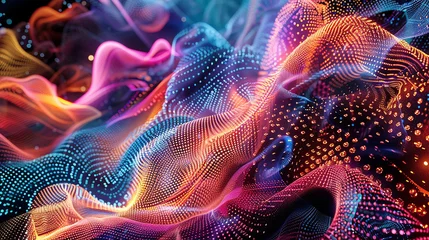 Schilderijen op glas visualization of fractal waves © umair