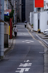 東京港区赤坂7丁目の路地 - obrazy, fototapety, plakaty