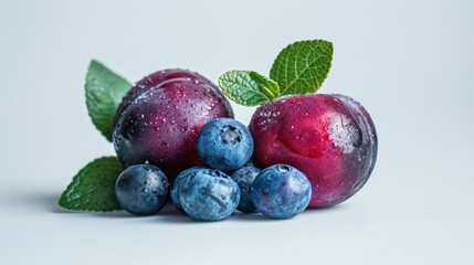 Fototapeta na wymiar berries white background