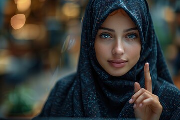 portrait of a Muslim woman. - obrazy, fototapety, plakaty