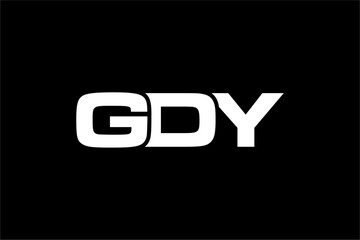 GDY creative letter logo design vector icon illustration - obrazy, fototapety, plakaty