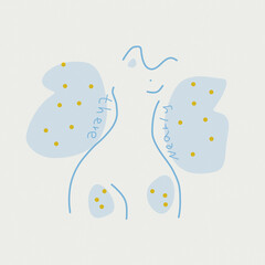 line art female shape icon