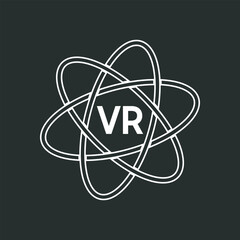 VR letter logo design on white background. VR logo. VR creative initials letter Monogram logo icon concept. VR letter design