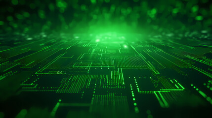 Green abstract technology background