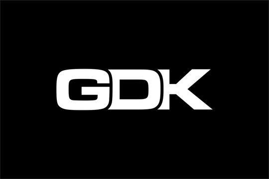 GDK creative letter logo design vector icon illustration