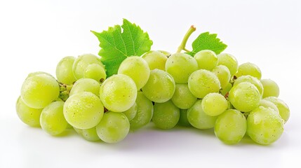 grapes white background