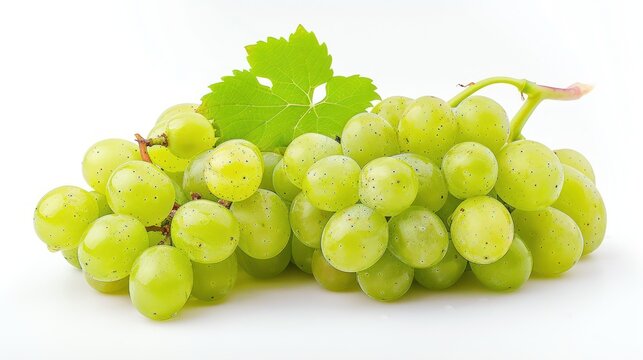 grapes white background