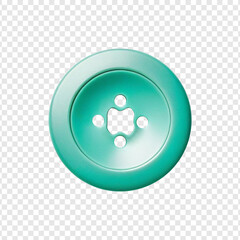 Button isolated on transparent background