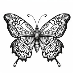 Coloring page butterfly illustration