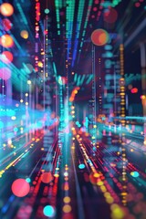 Abstract data visualization Insightful Data Visions - Unraveling Patterns and Trends Book Cover