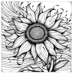 Coloring page flower background