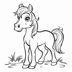 horse illustration Coloring Book