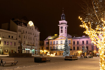 Market Square in Cieszyn during the Christmas holidays