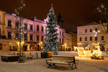Market Square in Cieszyn during the Christmas holidays