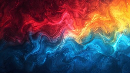 Neon Mirage: Dynamic Fusion of Vibrant Colors on a Dark Canvas - obrazy, fototapety, plakaty