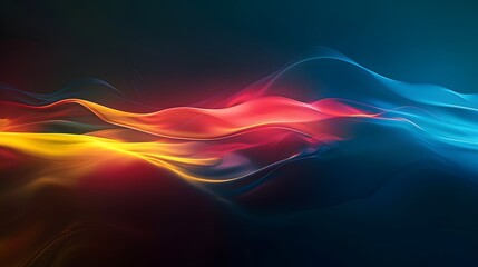 Neon Symphony: Vibrant Interplay of Dynamic Waves and Sparkling Lights