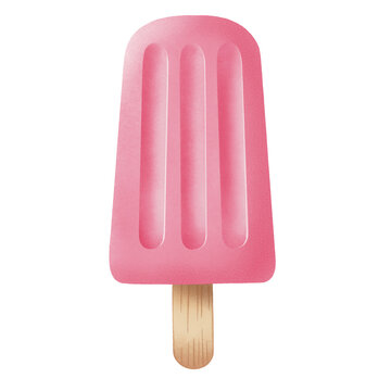 recommend clip art: Pink popsicle