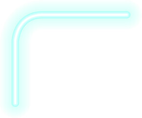 Colorful glowing linear design element. Abstract shining neon line, glowing linear geometric element