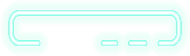 Colorful glowing linear design element. Abstract shining neon line, glowing linear geometric element