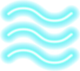 Colorful glowing linear design element. Abstract shining neon line, glowing linear geometric element