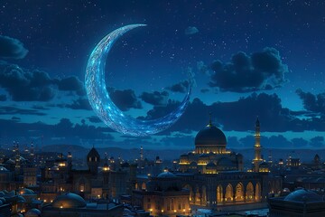 Religious Ramadan month Islamic culture. - obrazy, fototapety, plakaty