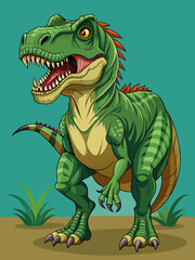 Obraz premium Highly detailed vector of a T Rex.