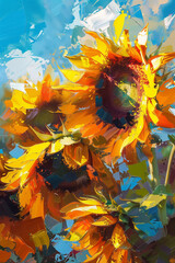sunflower impressionist 