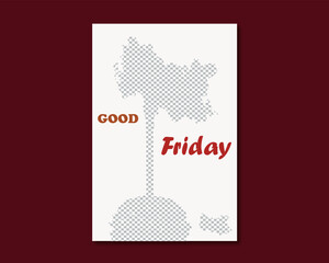 Good Friday poster template design by Christian holy week