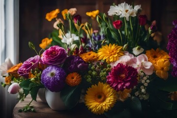 Obraz premium bouquet of yellow roses