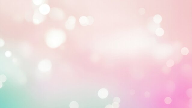 Blurred Pink mint green, peach orange and white silver colors bokeh background