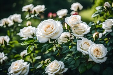 bouquet of white roses