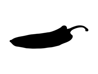 Chili silhouette vector art white background