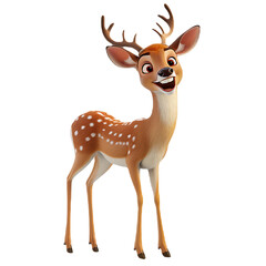 Cute deer on transparent background PNG