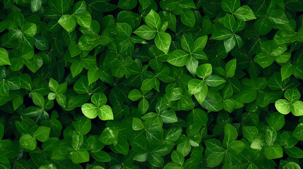 Obraz premium Green leaves realistic seamless background