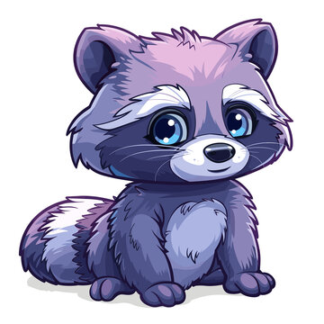 Raccoon Cartoon Icon, Isolated Transparent Background Images