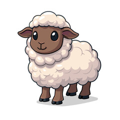 Sheep Cartoon Icon, Isolated Transparent Background Images