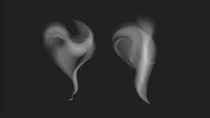 abstract smoke on white background