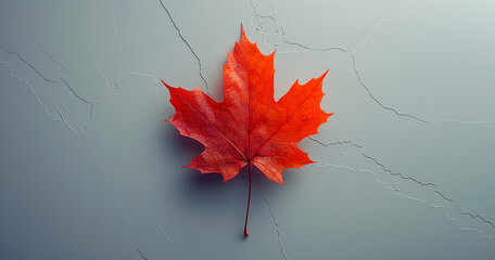 Maple Leaf on white background, image generated by AI