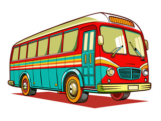 Highly detailed vector of a bus.