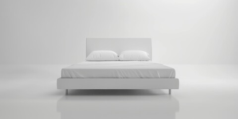Modern Minimalist Bedroom With White Bedding and Clean Aesthetic Design