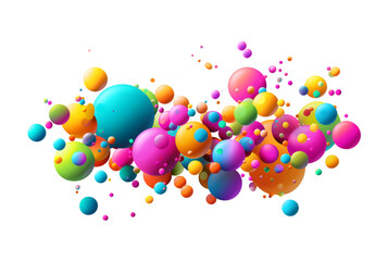 colorful balloons isolated on white