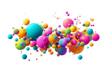 colorful balloons isolated on white