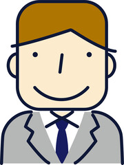 スーツを着たビジネスマンのイラスト
