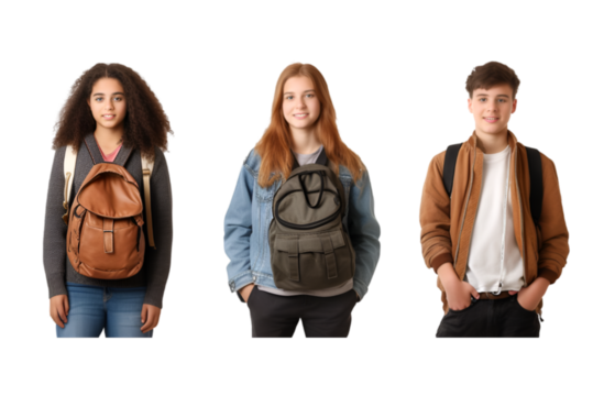 Portrait of student wearing backpack