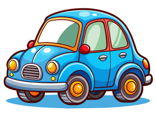 Highly detailed vector of a car.