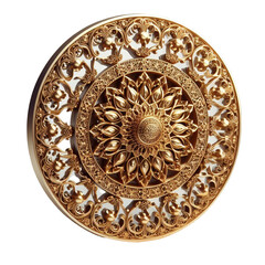 Naklejka premium Golden Circular Circle Islamic Muslim Symbol Badge 