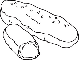 Fototapeta premium エクレア線画